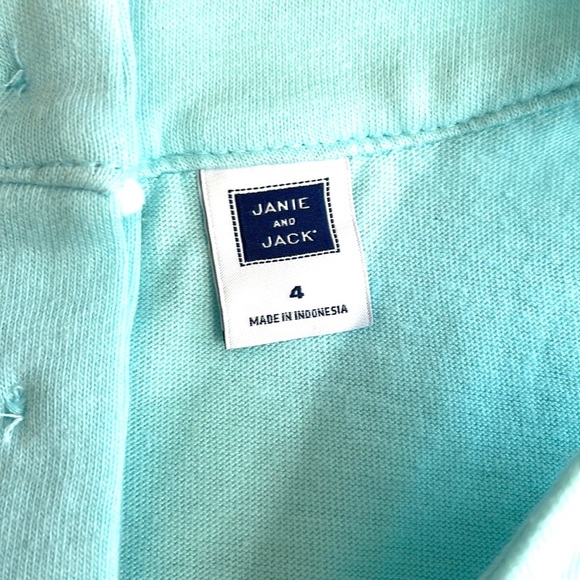 Janie and Jack Aqua Sleeveless Top, Size 4 - Picture 5 of 5
